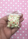 Large Thick Cut Round Christmas Stocking Fake Polymer Clay Slice Cabochon Sprinkles,  Cute 10mm Holiday Christmas Slices N102