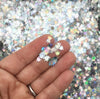 Silver Hologram Pot Leaf Marijuana Shape Glitter, 420 Holo Glitter, kawaii shaker glitter, Pick Your Amount, U182