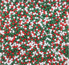 Christmas Crunch, 4mm Holiday Christmas Themed Inedible Fake Nonpareil Sprinkles, Pick Your Amount, Faux Resin Caviar Beads, V62