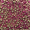 METALLIC GOLDEN CRANBERRY, No Hole Fake "Pearls", Multisize Faux Nonpareil Acrylic dragees, Opaque Caviar Bead Pearls, K27
