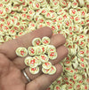 Large Thick Cut Round Christmas Stocking Fake Polymer Clay Slice Cabochon Sprinkles,  Cute 10mm Holiday Christmas Slices N102