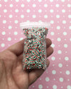 Larger Red Green White Candy Cane Peppermint Fake Polymer Clay Dessert Candy Slice Sprinkles, Mint Christmas Holliday Nail Art Slices N86
