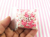 PINK FROSTED DONUT Polymer Clay Dessert Candy Slice Sprinkles, Nail Art Slices, Faux Dessert, Miniature Dessert, E80