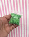 Green Mini Fake Candy Chip Polymer Clay Round Confetti Circles, Fake Sprinkles, Decoden Funfetti Jimmies S186
