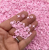 Valentines Day Pink XOXO Polymer Clay Non Edible Sprinkles, Fake Polymer Clay Girly Love Sprinkles N8