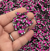 Larger Hot Pink Flying Heart Polymer Clay Heart Sprinkles, Valentines Day Fake Sprinkles, Decoden Funfetti  Jimmies, N61