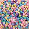 50 Flat-sided Multicolor Pastel Fairy Kei Heart Beads, 9x12mm Kawaii Cabs, J84