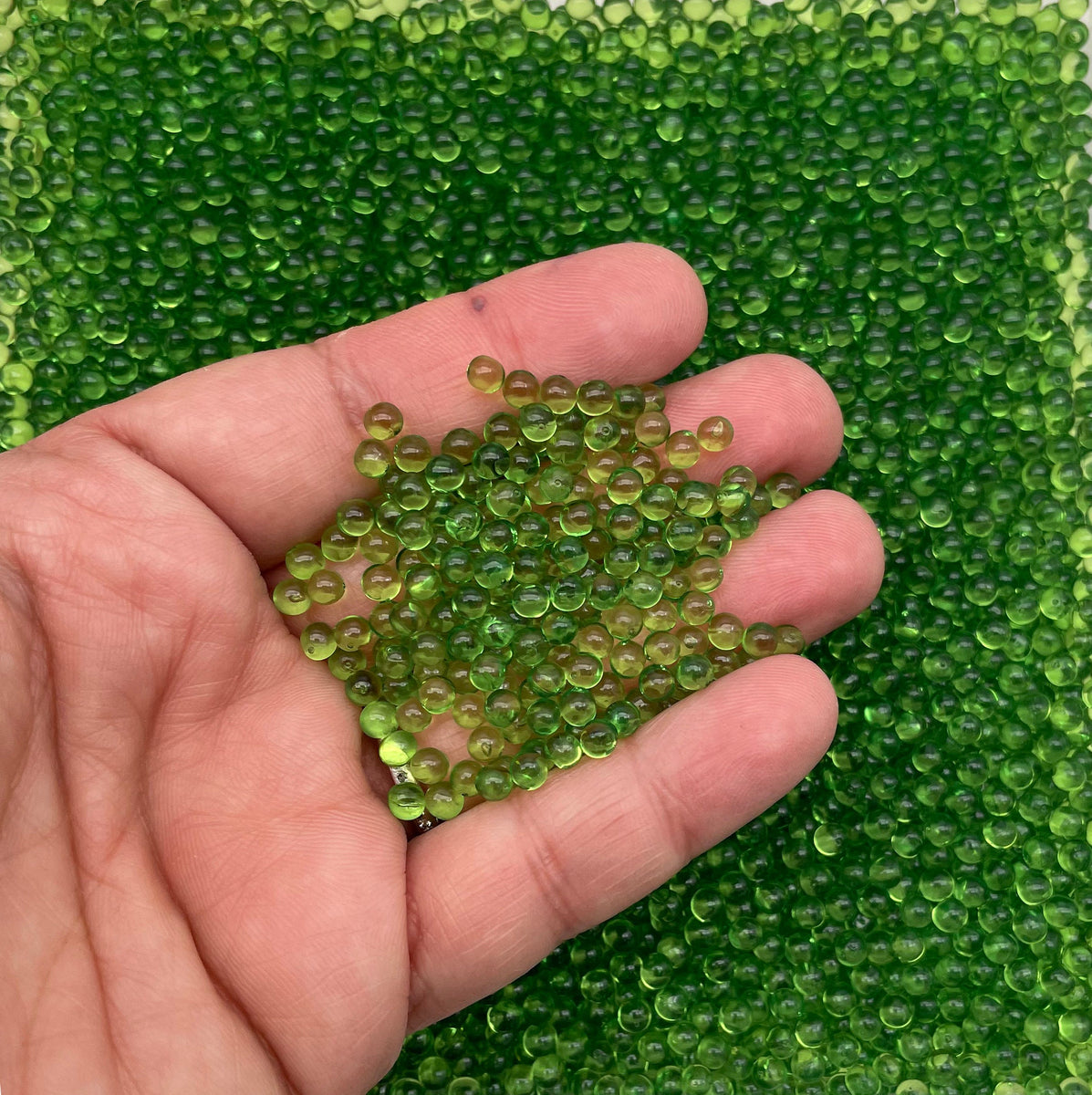 Translucent Pearls Green 4mm Translucent Pearls, Popping Boba Resin Gumball Pearls, Faux ...