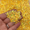 Golden Yellow Iridescent Shift Translucent Butterfly Glitter, Kawaii Decoden Glitter, Resin Embellishment, Slime Toppings, T11