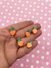 10 Clay Carrot Slice Pendant, Cute Vegetable Charms, 971