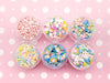 1 Six Tier Tower Pastel Cereal Milk Rainbow Themed Polymer Sprinkle Mix-in Sets, Resin Embellishments, Nail art kits