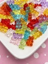 Ten Top to Bottom Drilled Glossy Gummy Bear Beads, 16x11x9mm Hard Plastic, J186