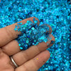 Ocean Blue Pixie Dust Assorted Shape Solvent Resistant Glitter, Pick Your Amount, Shaker Mix, Kawaii Glitter F610
