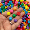 20 NON EDIBLE Resin Rainbow Multi Color Chocolate Chips, Super Realistic Flat Backed Fake Bake Chip Add Ins 1362
