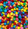 20 NON EDIBLE Resin Rainbow Multi Color Chocolate Chips, Super Realistic Flat Backed Fake Bake Chip Add Ins 1362