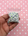 White and Blue Polymer Clay Flower Sprinkles, Fimo Fake Sprinkle Mix, Resin Embellishment, Decoden Funfetti  P142