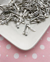 6 Silver Knife, Fork, Spoon Charms, Perfect for Miniature Food, #DH76