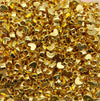 50 Flat-sided Metallic Gold Fairy Kei Heart Beads, 9x12mm Kawaii Cabs, J178