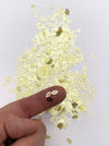 50 Tiny 4x6mm Gold Toned Leaf Nail Cabochons, Cute Kawaii Nail Plant Cabs, Nail Art Charm Resin Supplies, Resin add-on 1776