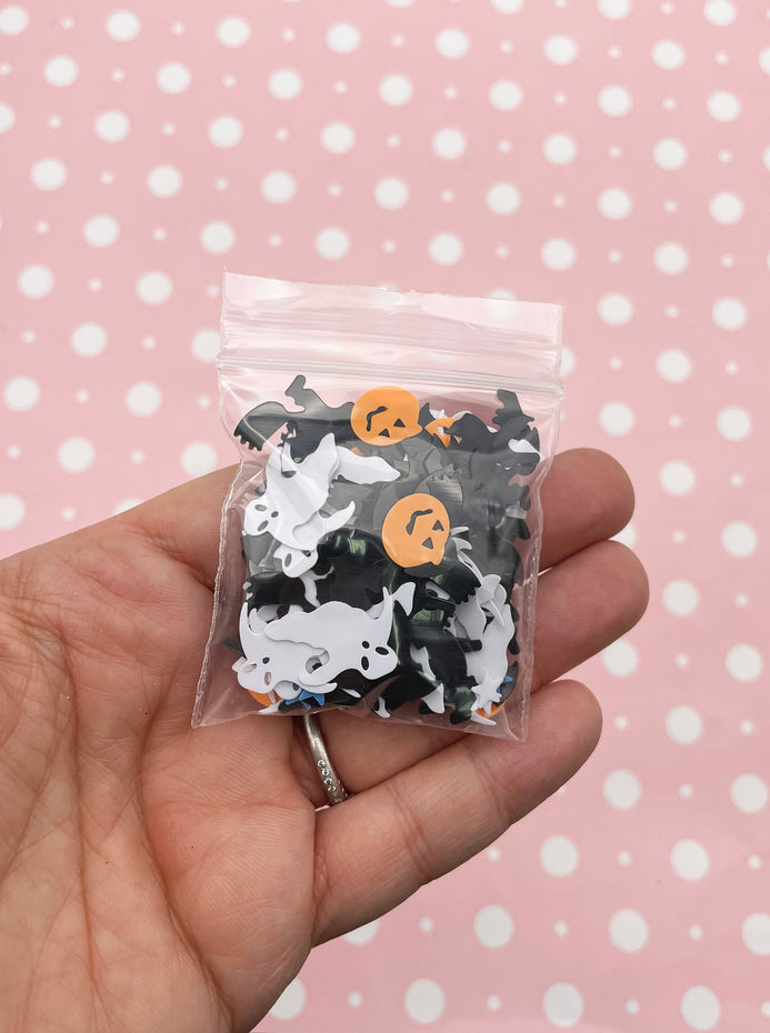 Halloween Confetti Glitter, Shaker Embellishment, Spooky Halloween Goth  Table Scatter Glitter F829 