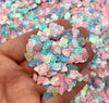 10 Grams Cotton Candy Shift Seashell Solvent Resistant Iridescent Glitter, Sprinkle Slime Supplies, Confetti Shell Glitter Mix, F701