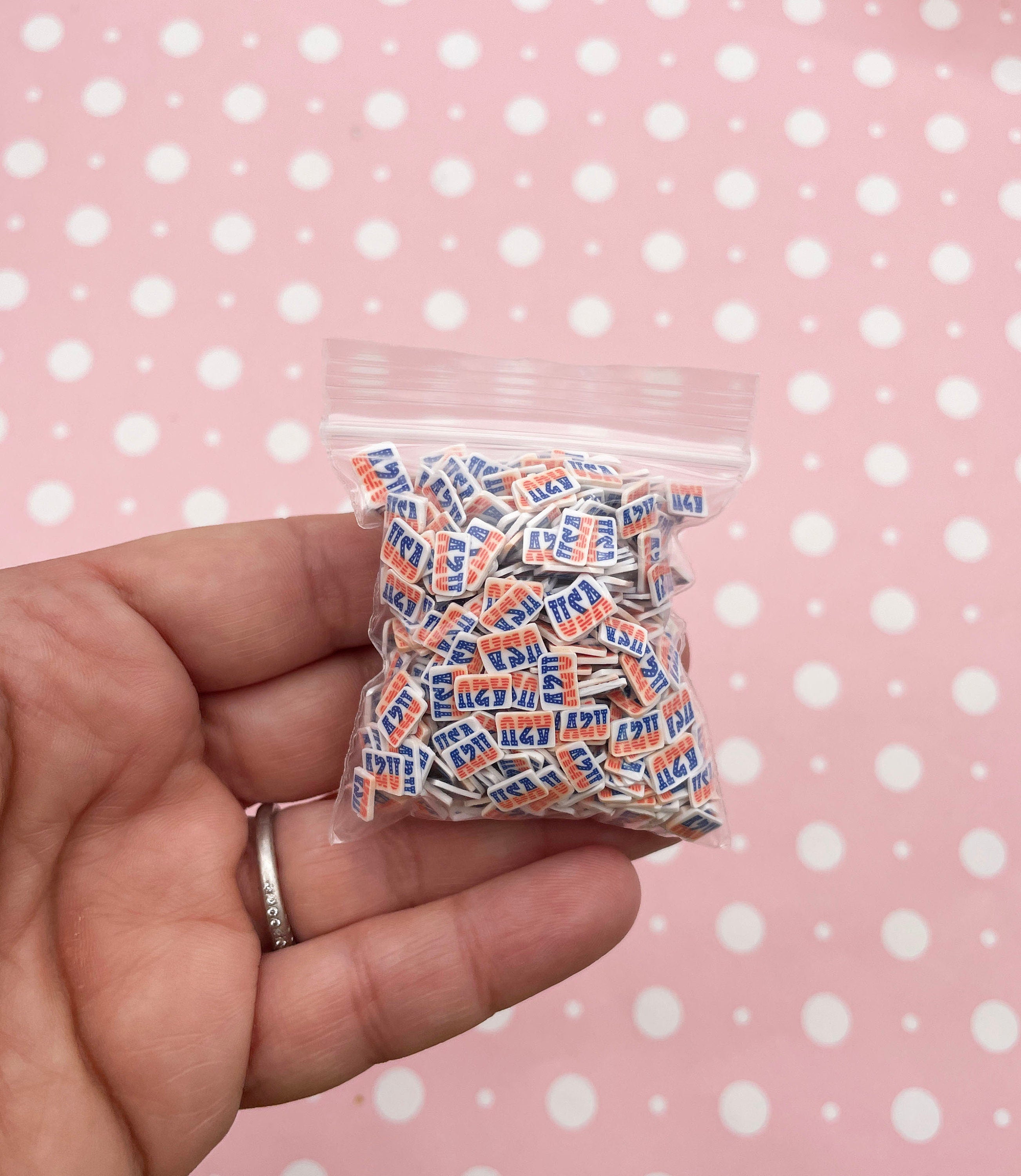 Red White And Blue with flags polymer clay sprinkles 5mm 0.5 oz bag –  ASAPConfetti