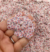 Red White and Blue Polymer Clay Firework Sprinkles, Fimo Fake Sprinkles Sprinkle Mix, 4th of July M194