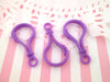 10 Purple Plastic Key Chain Holders Clasps, #846