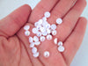 200 White 6mm ab pearl cabochons, flat backed